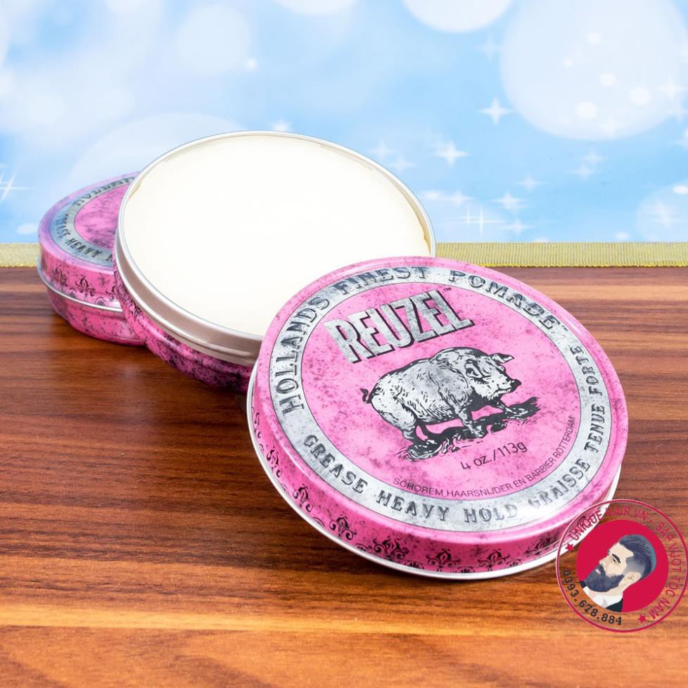 [CHÍNH HÃNG STORE HÀ NỘI] Pomade vuốt tóc Reuzel Pink Pomade -nhập khẩu Hà Lan | RẺ VÔ ĐỊCH