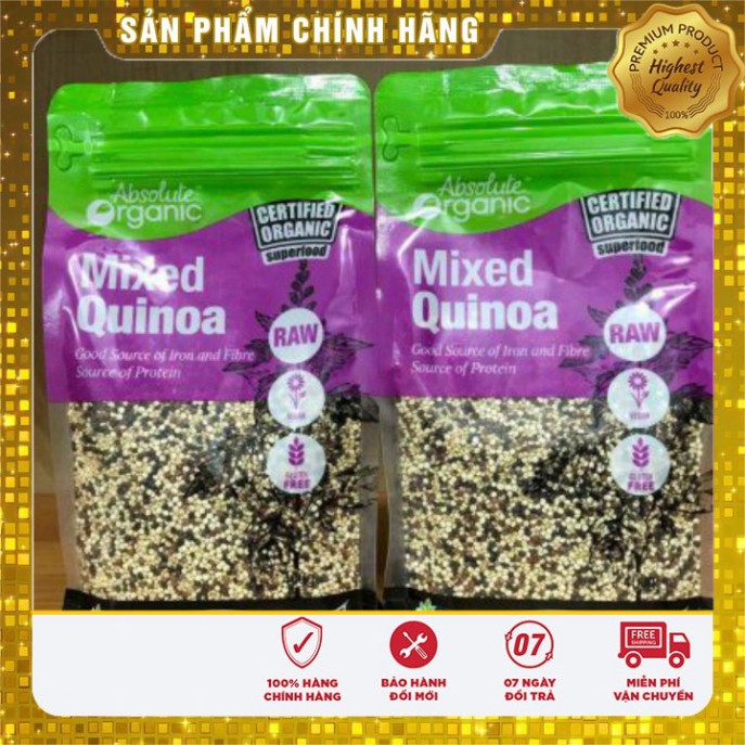 [BÁN SỈ] Hạt Diêm Mạch Quinoa Mix Absolute Organic Gốc ÚC 400gram FREESHIP Diem Mach Hữu Cơ Ăn Dặm Giảm Cân Đẹp Da