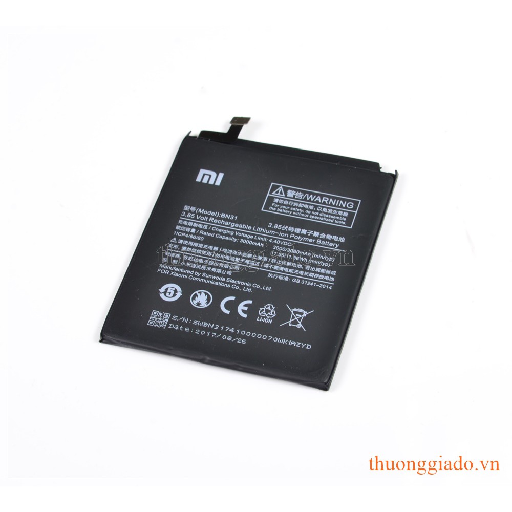 THAY PIN MI5X (BN31, 3080MAH) ORIGINAL BATTERY