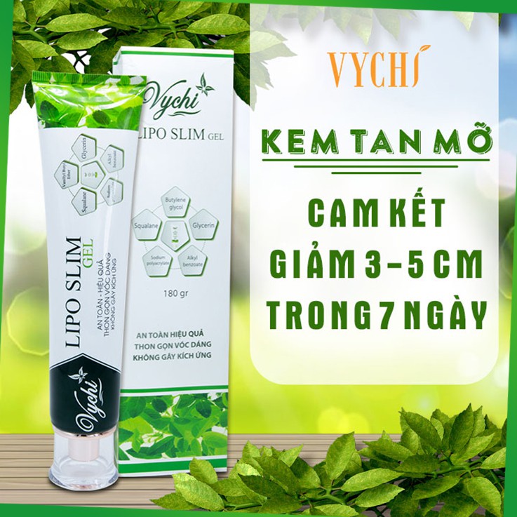 Kem tan mỡ bụng LIPO SLIM, gel tan mỡ bụng cam kết giảm 3-5cm vòng bụng sau 1 TUẦN - Vychi