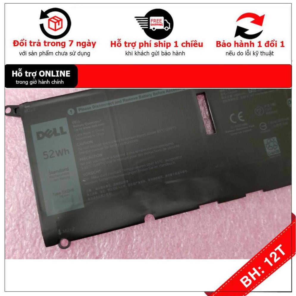 [BH12TH] . Pin Latop Dell XPS 13 9370 9380 Loại 52WH Mã Pin DXGH8 Có Video Thực Tế