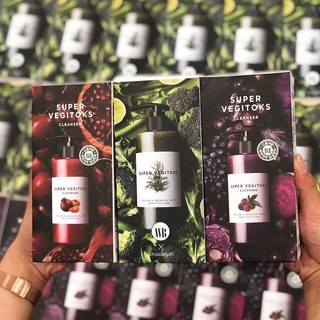Sữa Rửa Mặt Thải Độc Sủi Bọt Rau Củ Super Vegitoks Cleanser - Màu Tím