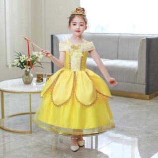 Đầm Hóa Trang Công Chúa Belle Trong Beauty And The Beast Cho Bé Gái