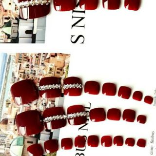 Bộ 24 móng chân giả kèm keo