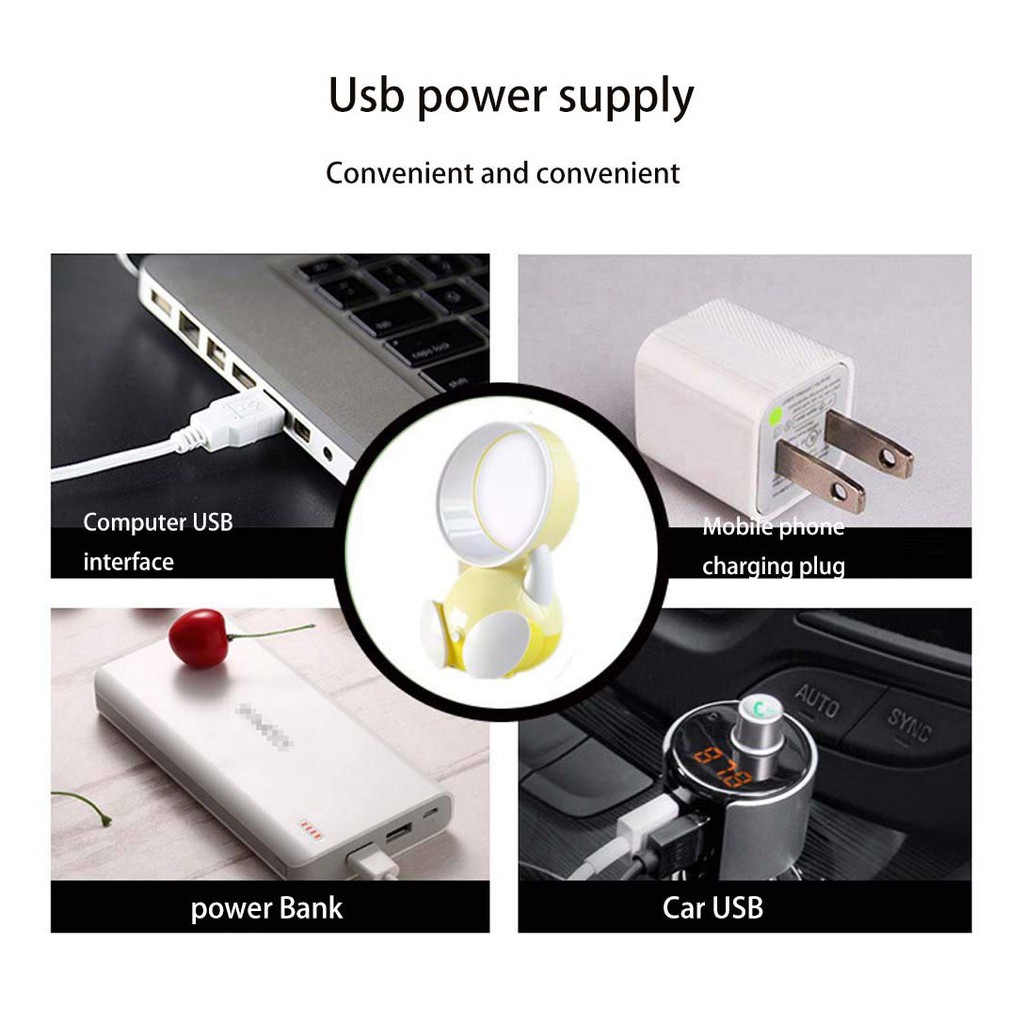 Quạt không cánh mini để bàn thông gió làm mát không khí tặng đầu sạc USB Phặn Phặn