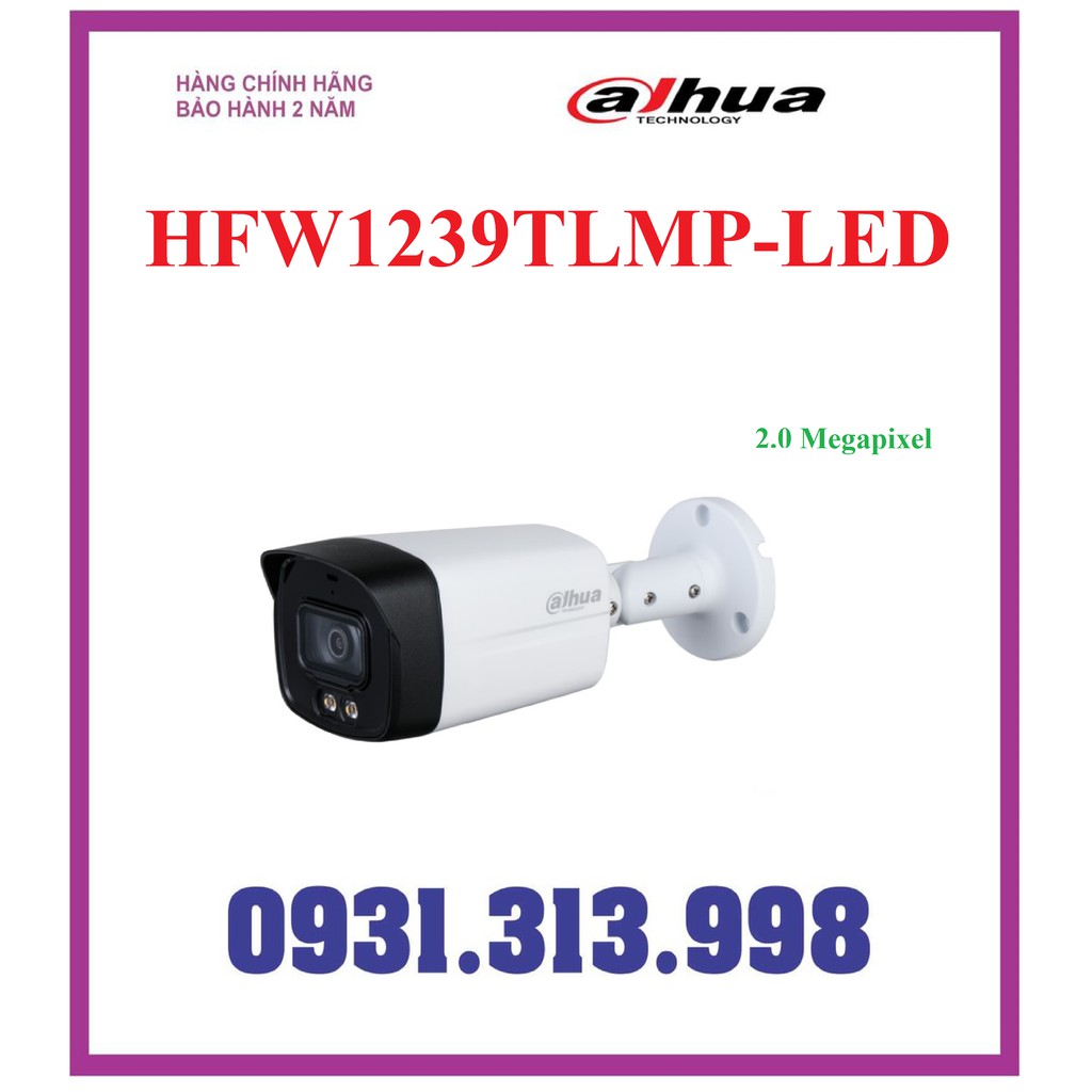 Camera HDCVI 2.0 Megapixel DAHUA HAC-HFW1239TLMP-LED