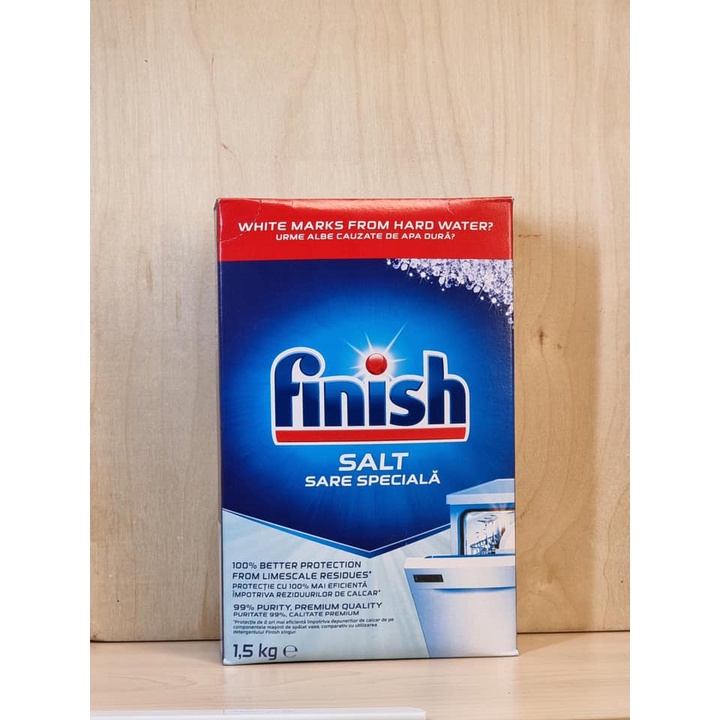 Muối rửa chén Finish 1,5kg (Đức) + Tặng viên Finish