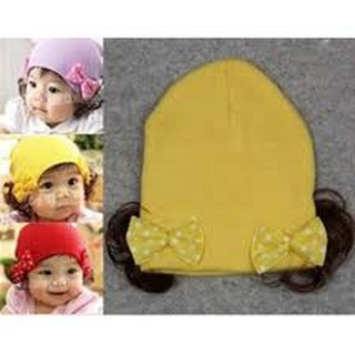 Mũ len tóc giả cho bé gái cực đẹp