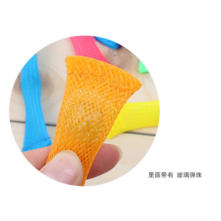 Đồ Chơi Con Quay Dạng Ống Lưới Bện Giảm Căng Thẳng Với Đá Cẩm Thạch squishy