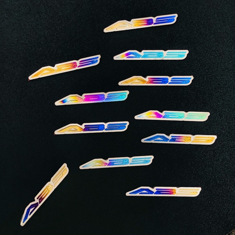 Tem Titan Logo Chữ ABS, Size Nhỏ Với 2 Phối Màu Điện Phân Và Khò