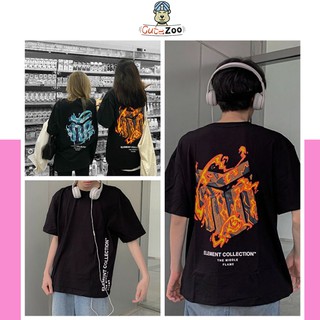 Áo thun tay lỡ form rộng Fire cute unisex nam nữ thời trang chất cotton mềm mát - CUTEZOO