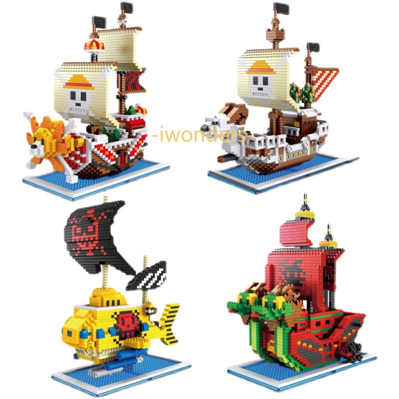 Mô Hình Đồ Chơi Lắp Ráp Tàu Cướp Biển Trong Phim Hoạt Hình "One Piece" Kids education toys