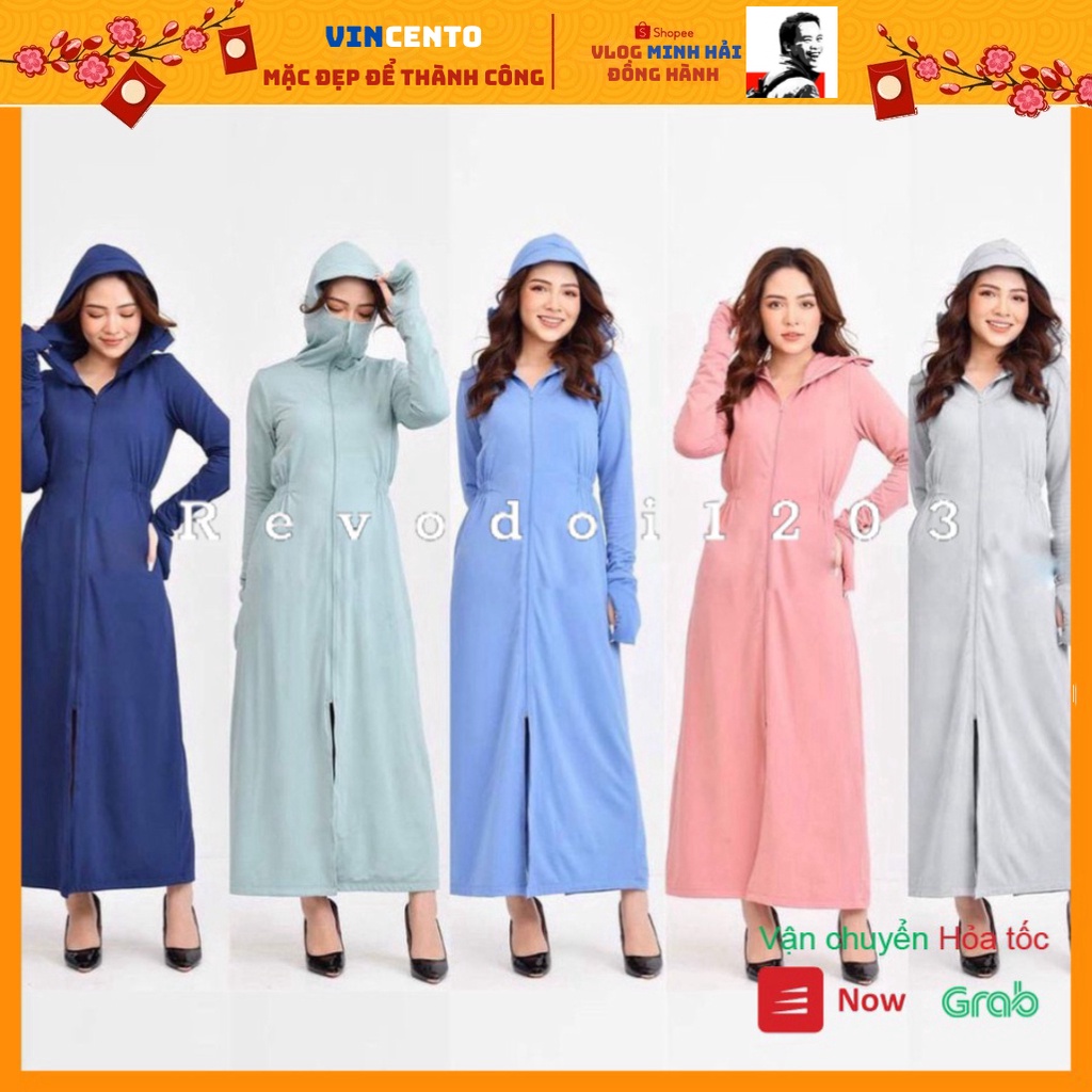 Áo Chống Nắng Choàng Dài Vải Thông Hơi Siêu Mát