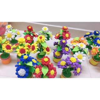 [CỰC KỲ DỄ THƯƠNG]  Đồ chơi trang trí chậu hoa 3D dành cho bé