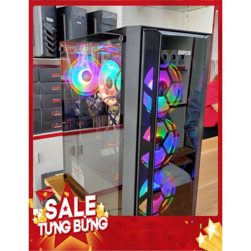 [HÀNG XỊN] TẶNG KÈM 4 FAN LED 5 MÀU+ ỐC VÍT, ➡️ VỎ CÂY MÁY TÍNH GIPCO 5986LF/ 5986LH