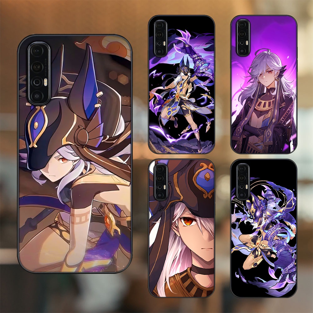 Ốp lưng Oppo Reno 3 Pro viền đen in hình Cyno Genshin Impact