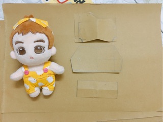 Giấy cứng vẽ rập may đồ cho doll Kpop