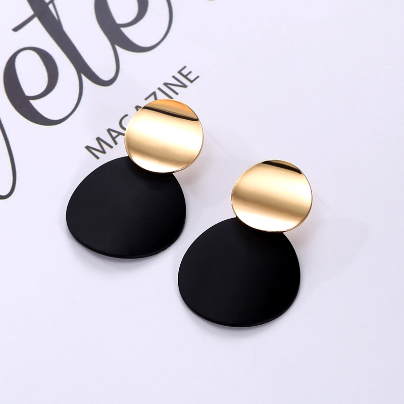 [Bán Chạy] Bông Tai Hình Tròn Lớn Phong Cách Hàn Quốc Thời Trang Cho Nữ