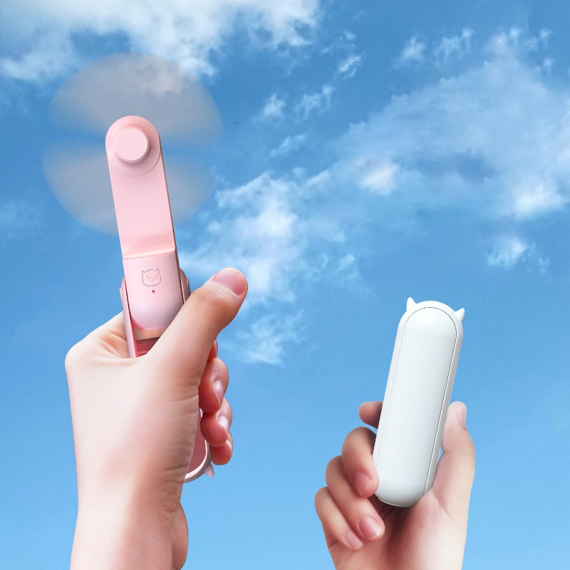 Quạt mini cầm tay đa năng gấp gọn kiêm sạc dự phòng tiện dụng | BigBuy360 - bigbuy360.vn