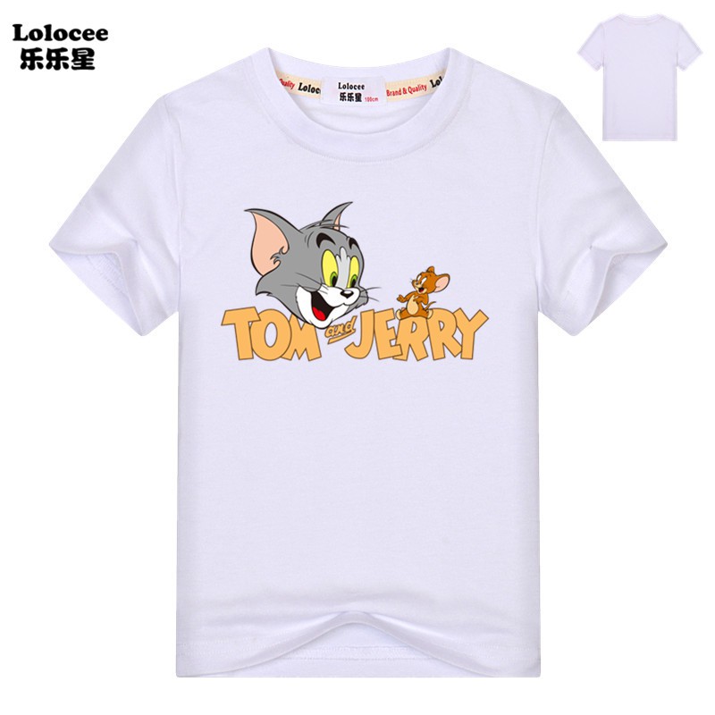 Áo Thun Tay Ngắn In Hình Tom And Jerry Cho Bé Trai 3t-14t