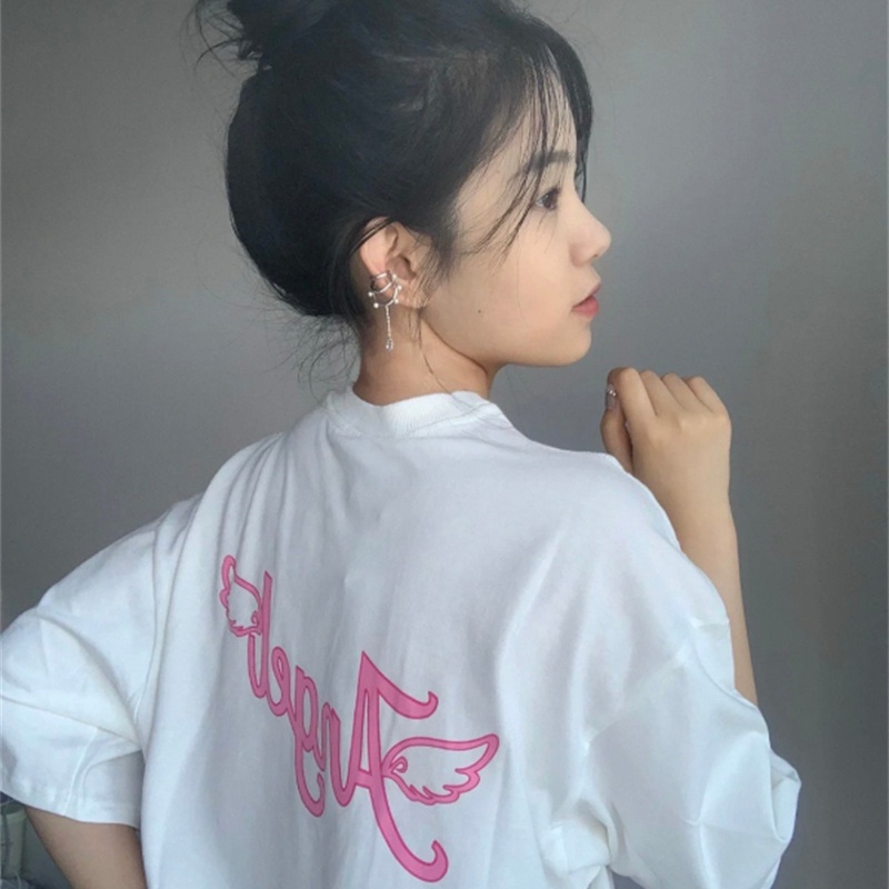 NRVP Áo Thun Cotton Tay Ngắn Cổ Tròn Màu Trơn Thời Trang Dành Cho Nữ