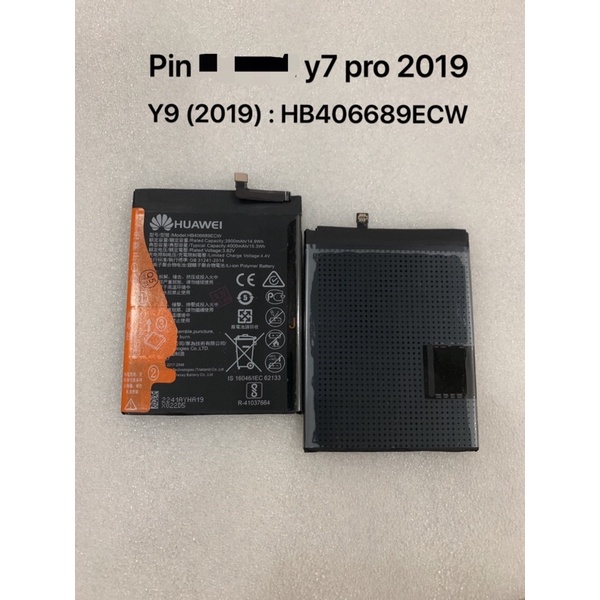 pin Y7 pro (2019) -Y9 (2019) zin kí hiệu : HB406689ECW