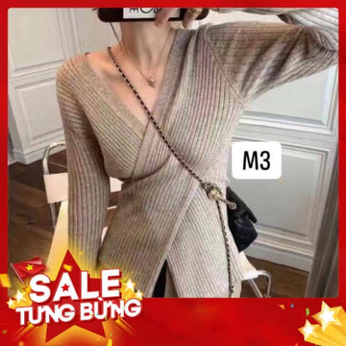 Áo len tăm body vạt chéo hàng QC | BigBuy360 - bigbuy360.vn