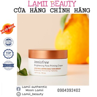 Kem dưỡng trắng da se lỗ chân lông Innisfree Brightening Pore Priming Cream Jeju Hallabong 50ml