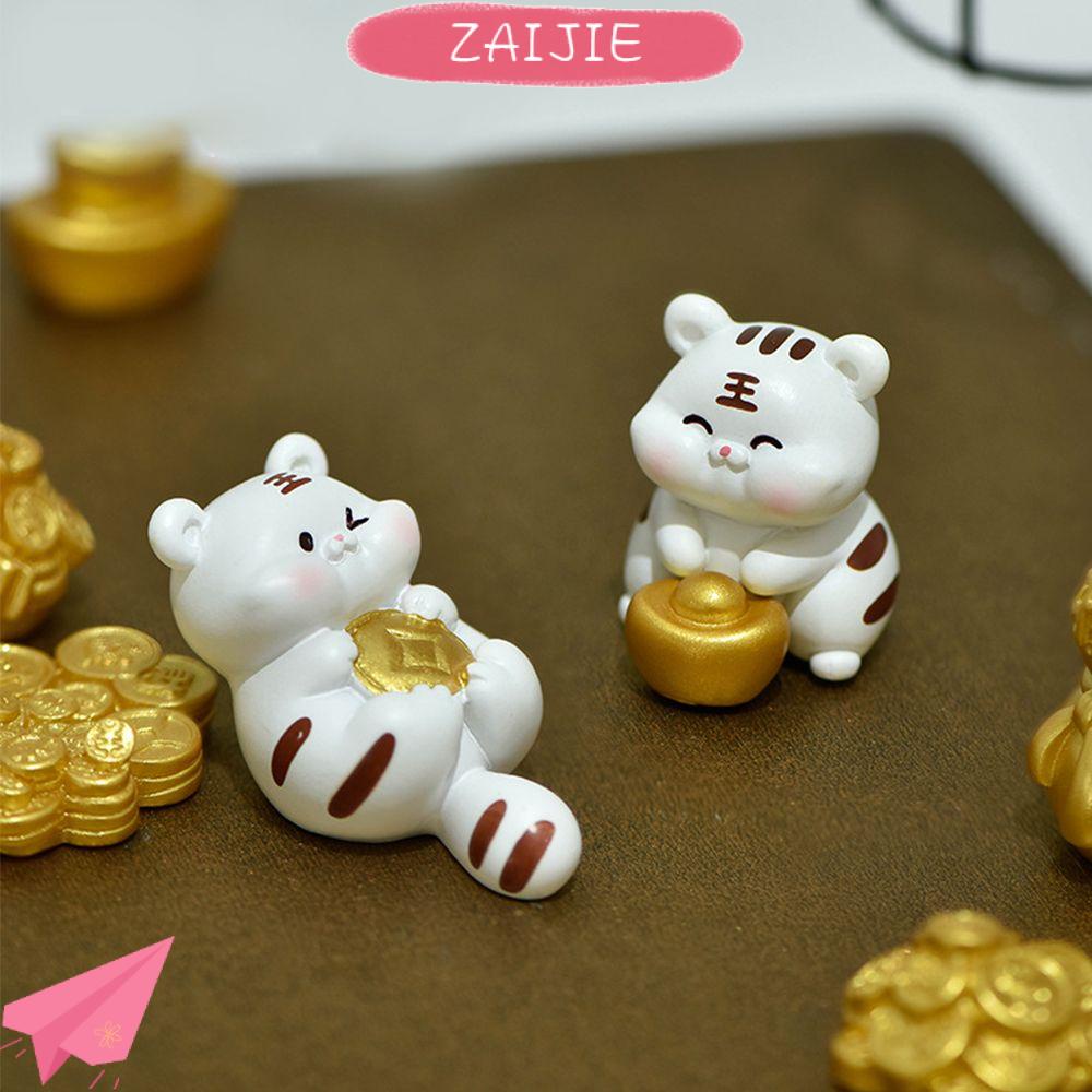 Mô Hình Tượng Hổ May Mắn Mini Để Bàn Trang Trí Năm Mới 24 DIY