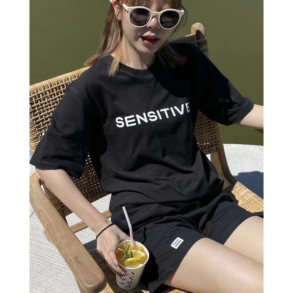 Áo Thun SENSITIVE 1SECOND Chất Liệu Cotton 100%. Kiểu Dáng Unisex Form Rộng | BigBuy360 - bigbuy360.vn