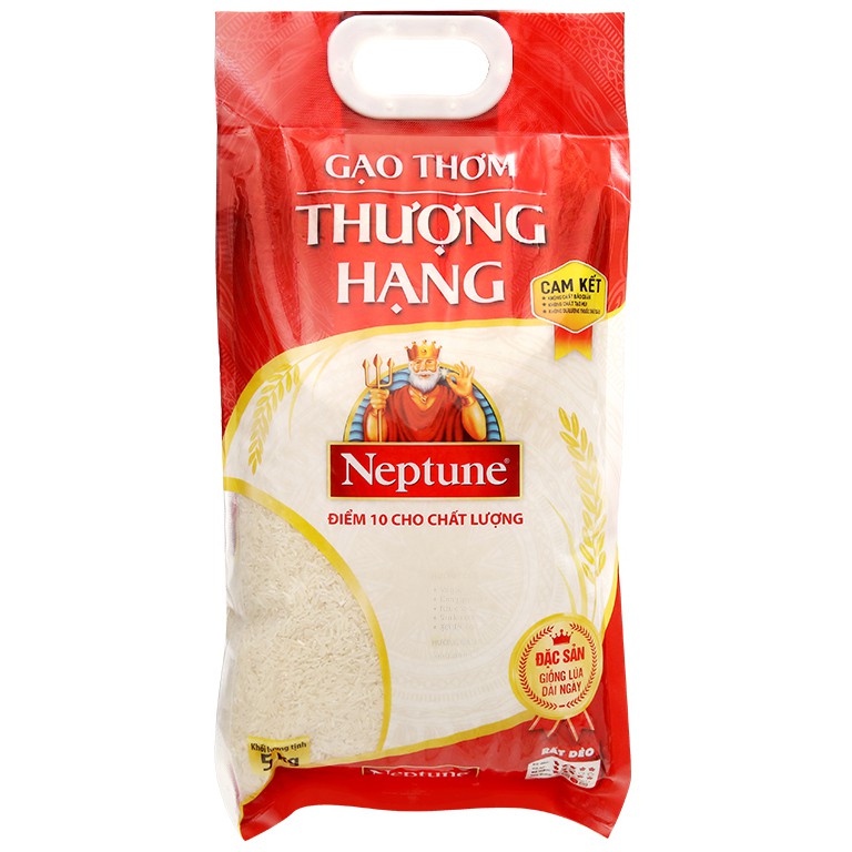 Gạo thơm thượng hạng Neptune túi 5kg - Điểm 10 cho chất lượng