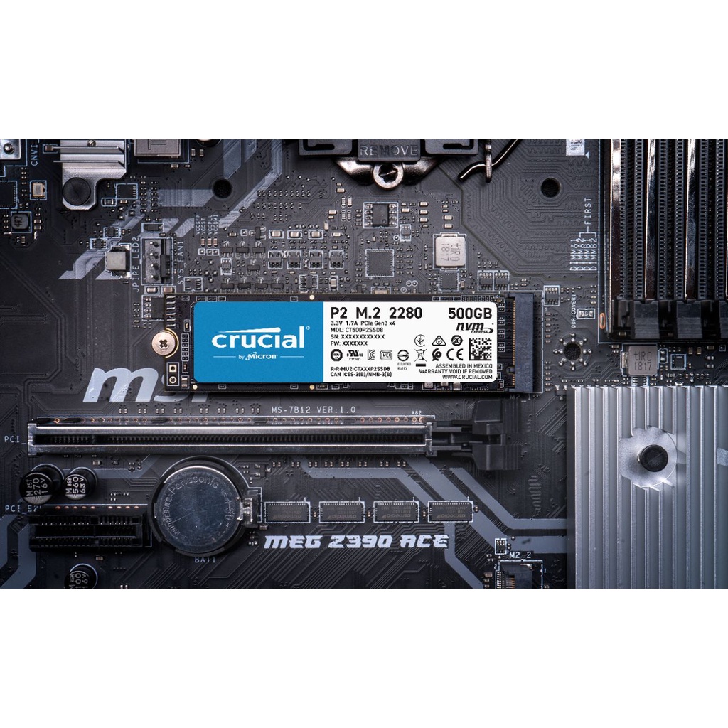 Ổ cứng SSD Crucial P2 M2 NVMe 1TB Hàng chính hãng