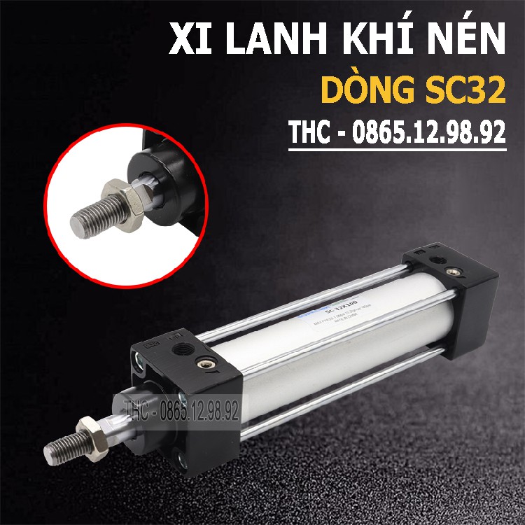 Xi Lanh Khí Nén Vuông Loại Tốt. Piston Ø32mm. Ben Hơi Vuông Hai Chiều. Hành Trình Ty 25 - 1000mm. Đổi Trả Trong 7 Ngày