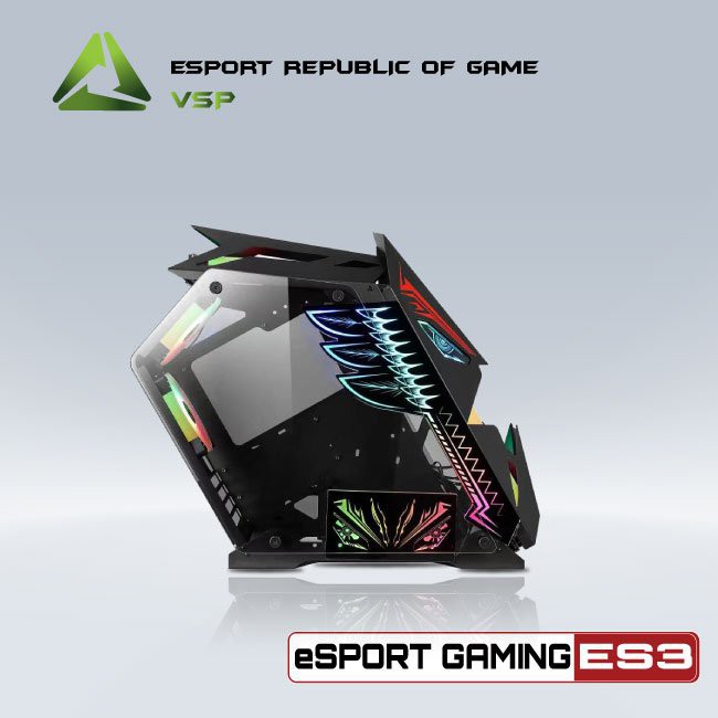 &lt; NEW HOT &gt; ✔️ Case VSP E-ROG ES3 Gaming Có Sẵn panel LED và 5 Fan LED ARGB.