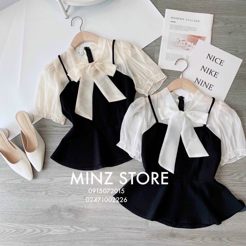 Áo kiểu nữ,áo kiểu nữ đẹp,Áo bánh bèo tay phồng dáng babydoll