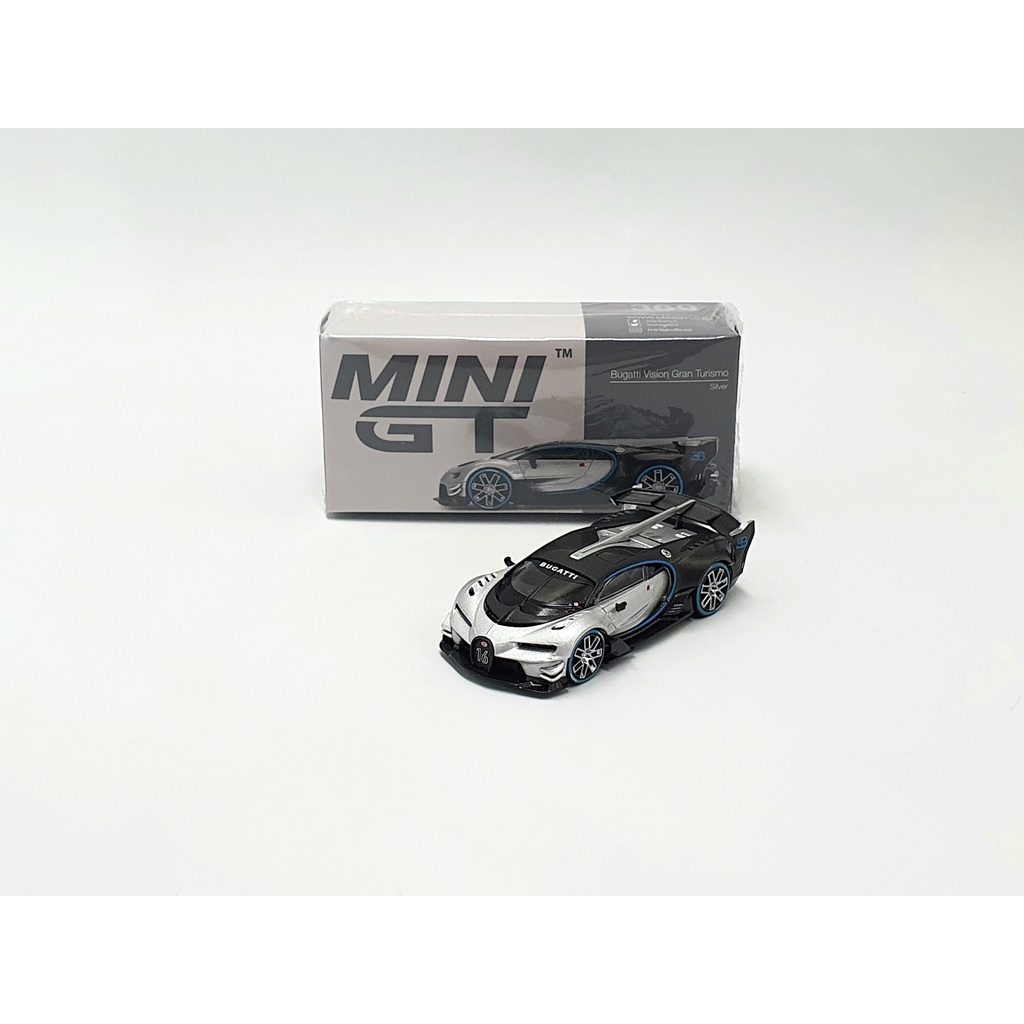 Xe Mô Hình Bugatti Vision Gran Turismo Silver LHD 1:64 MiniGT
