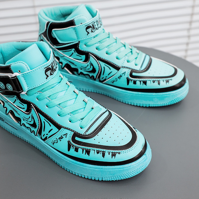 Giày thể thao cổ cao in họa tiết anime One Piece thời trang cá tính