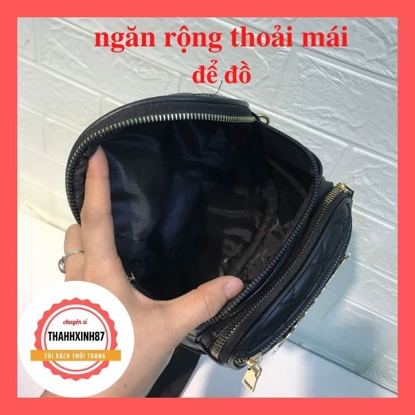 Túi bao tử đeo bụng moschino đeo chéo nhiều ngăn