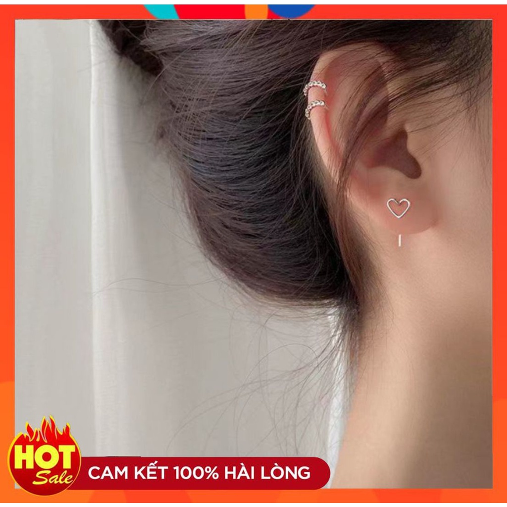 [HOT] BÔNG TAI KHUYÊN TAI MÓC VÀNH TAI KIM LOẠI HÌNH TIM NHỎ XINH THỜI TRANG CÁ TÍNH 221BT024