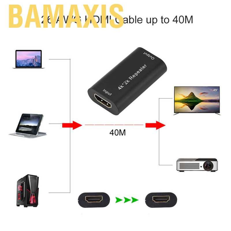 Bộ Khuếch Đại Tín Hiệu Hdmi Bamaxis 40m 4kx2k Hỗ Trợ 3d 1080p 1.65gbps