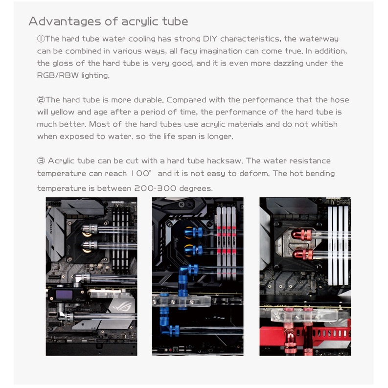 Set 4 Ống Cứng Cáp Trong Suốt  + Độ Dày 2mm + 50cm