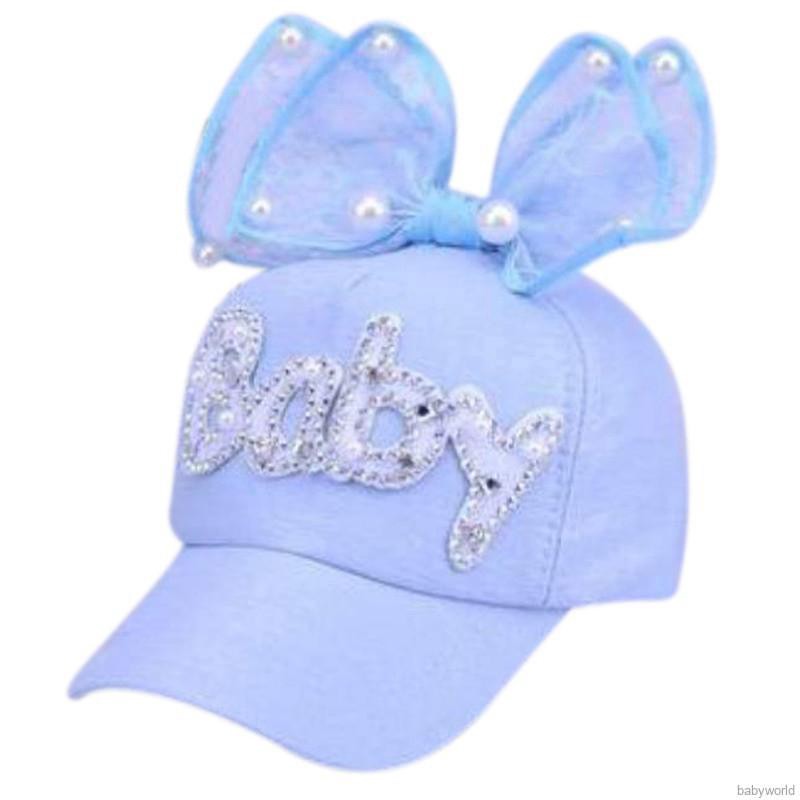 Mũ bóng chày thêu họa tiết xinh xắn cho bé gái