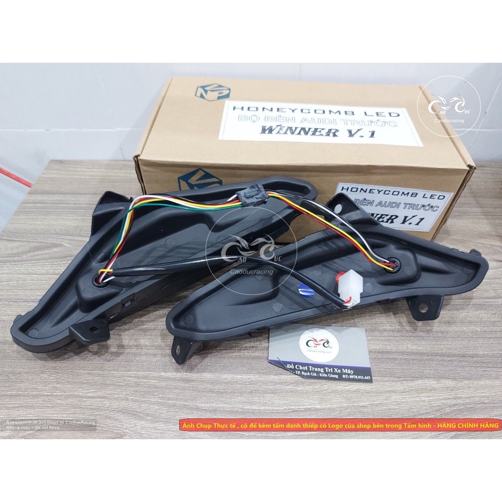 Bộ đèn demi winner v1 Audi lưới tổ ong - hàng cao cấp đúc khuôn bấm jack đẹp - lắp như zin
