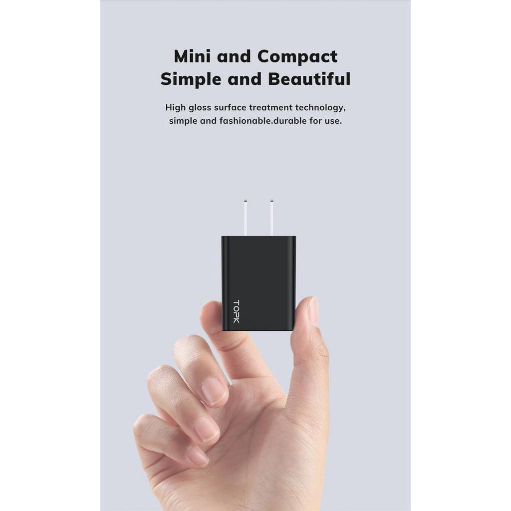 Củ Sạc topk b25 10w usb Chất Lượng Cao Cho samsung xiaomi huawei