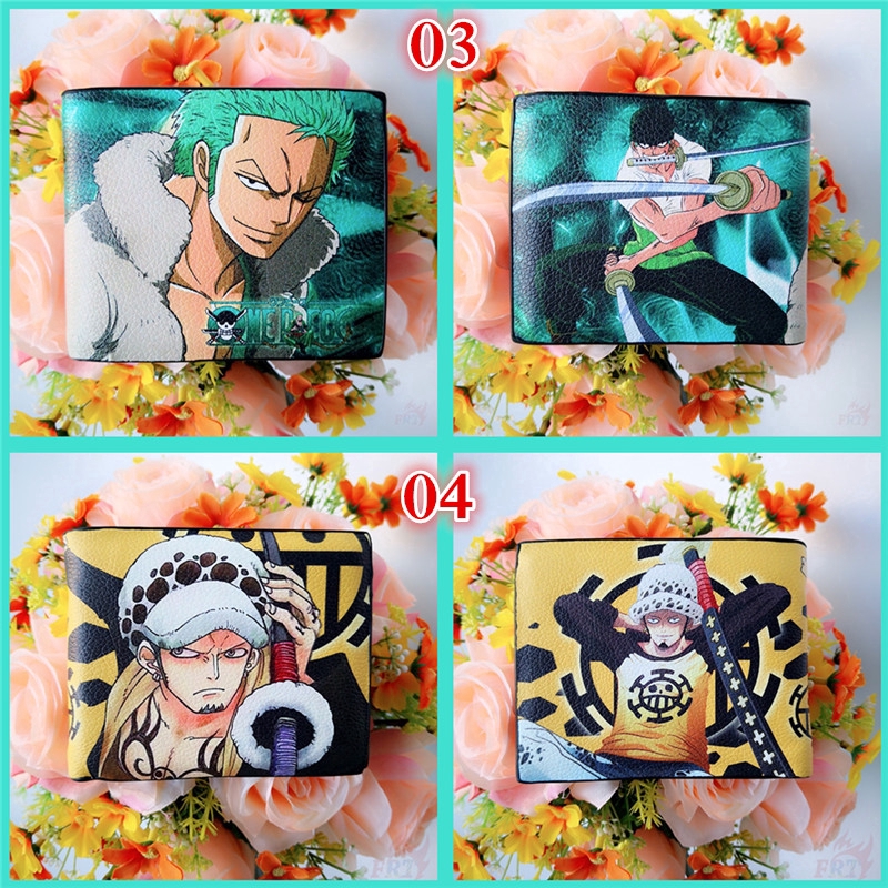 ☠ One Piece Ví ☠ （Luffy / Ace / Zoro / Law - 4 Styles） Fashion PU Wallet Purse Fashion Wallet