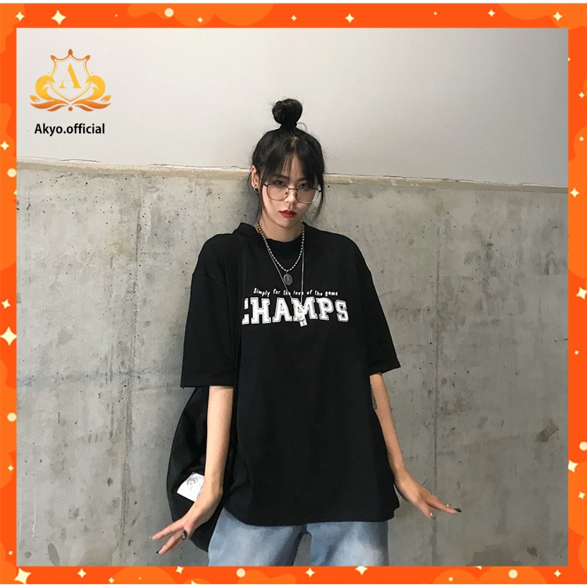 Áo thun tay lỡ Unisex Akyo, áo phông form rộng AT09