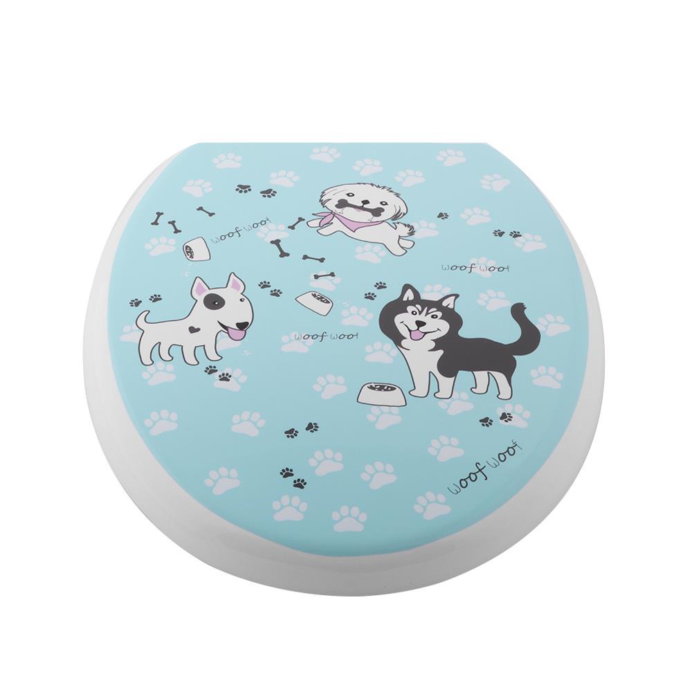 Homebase MOYA nắp bồn cầu L-3102 DOG bằng nhựa PP 46.5X36.5X3CM. họa tiết động vật