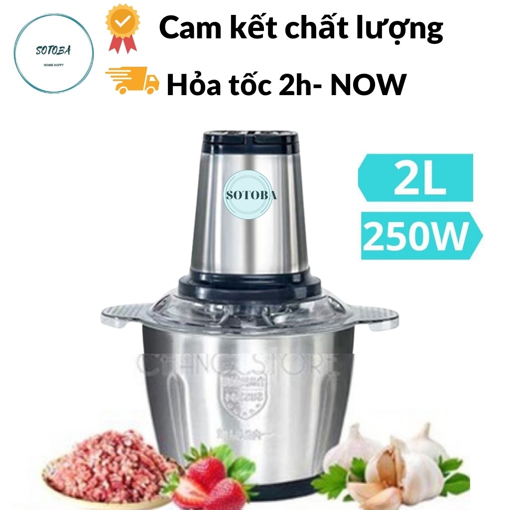 Máy say thịt cối xay thịt sinh tố tỏi ớt cafe cà phê giò chả cua đồng cá đá bear cầm tay mini inox công nghiệp SOTOBA