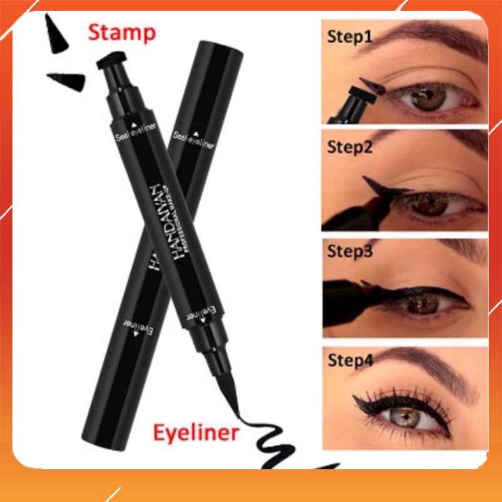 BÚT KẺ MẮT 2 ĐẦU QIC professional make-up liquid duo eyeliner CHỐNG TRÔI- KHÔNG LEM NHANH KHÔ | BigBuy360 - bigbuy360.vn