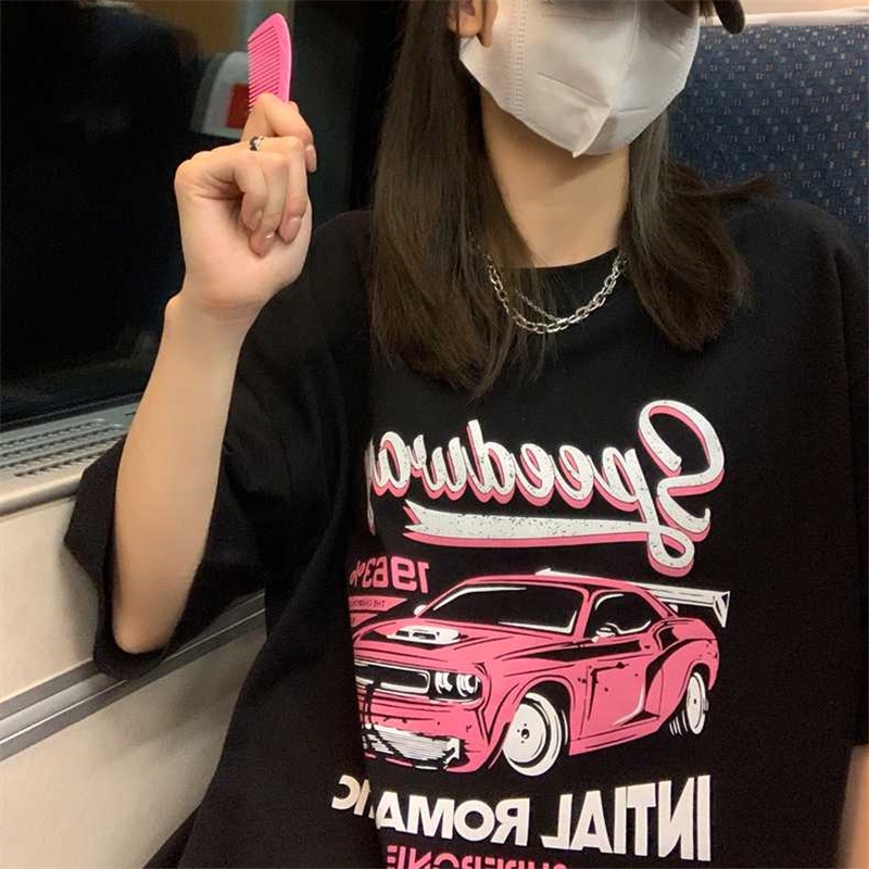 NRVP Áo Thun Nữ Oversize Cổ Tròn Thời Trang Hàn Quốc